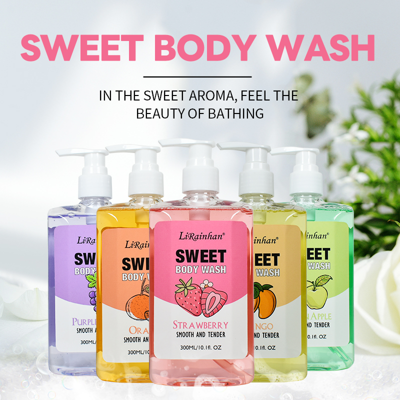 Private Label Natural Organic Body Wash Fruit Flavor Lightening Whitening Shower Gel
