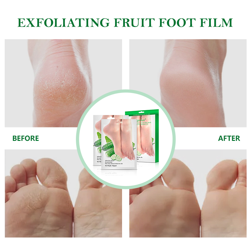 Cucumber Exfoliating Foot Mask for baby soft feet By LIRAINHAN