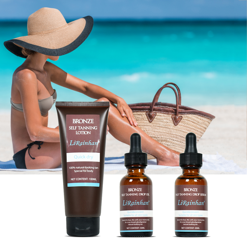 Wholesale Body Sunscreen Body Deep Self Tanning Serum Body Face Moisturizing Vegan Natural Tan Serum