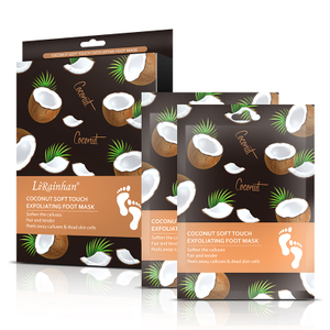 Factory Custom Exfoliating Feet Mask Peel with Natural Coconut Extract for Dry,Cracked Heels and Removing Dead Skin