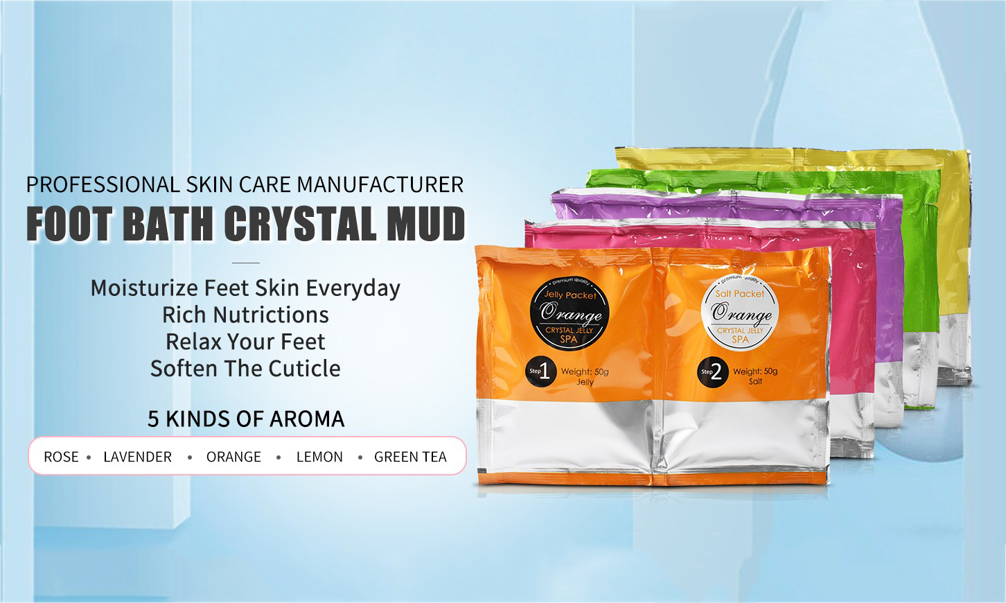 Custom Relax Relieve Skin Stress Soothe Lavender Jelly Foot Spa