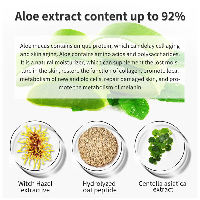 Private Label Natural Aloe Vera Anti Aging Lotion with Organic Aloe Vera Gel, Vitamin E Oil, Centella asiatica extract, Nicotinamide