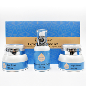 Private Label Hydrolyzed oat protein VE Explosive Essence Sets For Moisturizing Cleanser+Day Cream+Night Cream